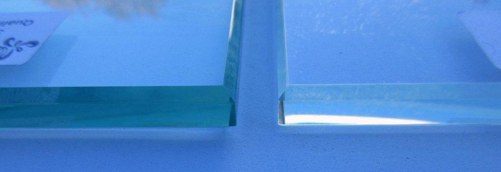 Clear Glass vs. Low Iron Glass difference comparison photo