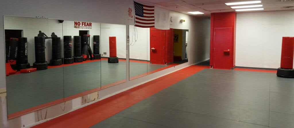 full-length mirrors in a karate studio Worcester, MA