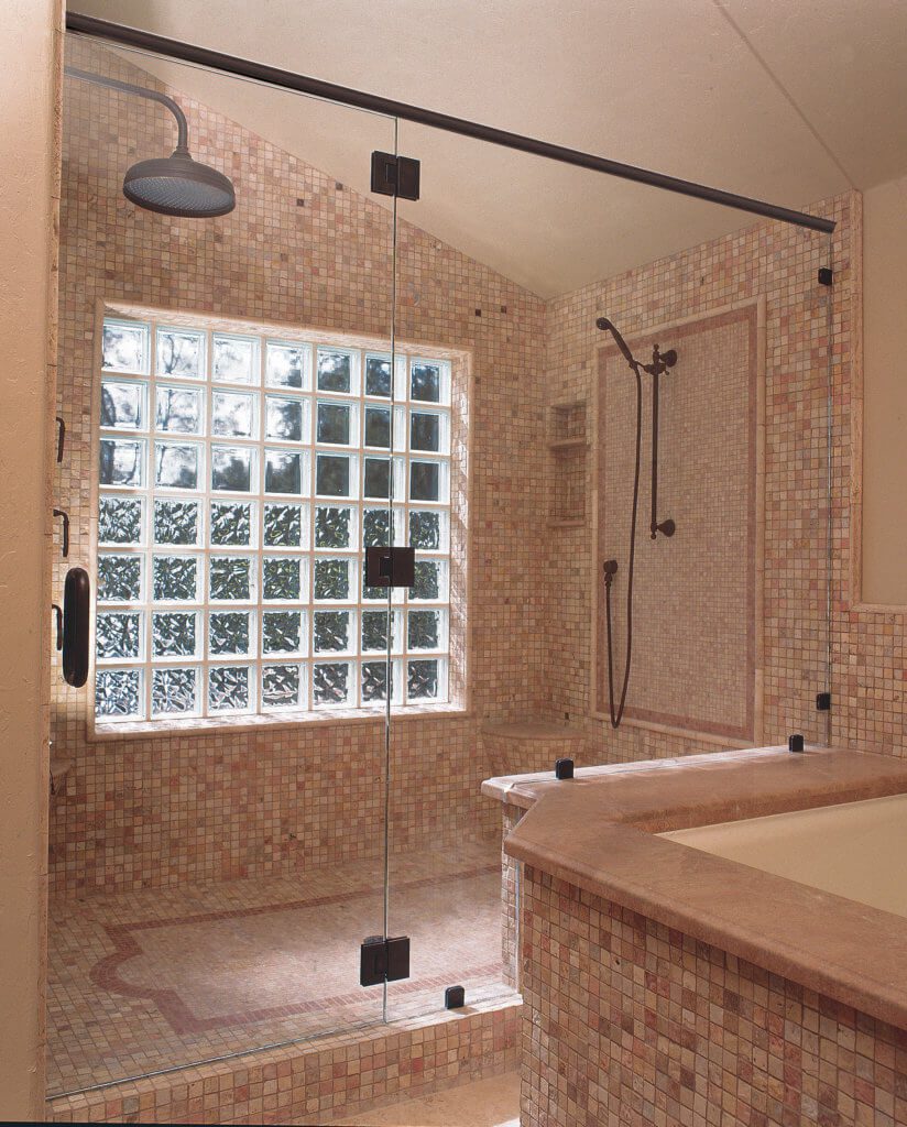 Heavy Glass Shower Enclosures - Clear, shower enclosure example Boston