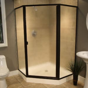 Thin Glass Pattern Shower Enclosures - Glue Chip, shower enclosure example