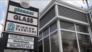 Pioneer Glass sign building Massachusetts