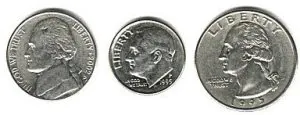 Dime, Nickel, Quarter sizes Worcester, MA