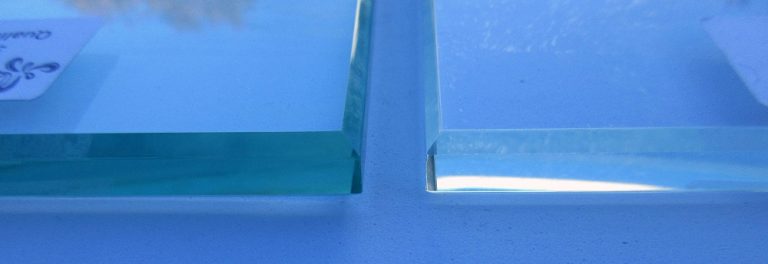 Clear Glass vs. Low Iron Glass difference comparison photo Hopkinton, MA