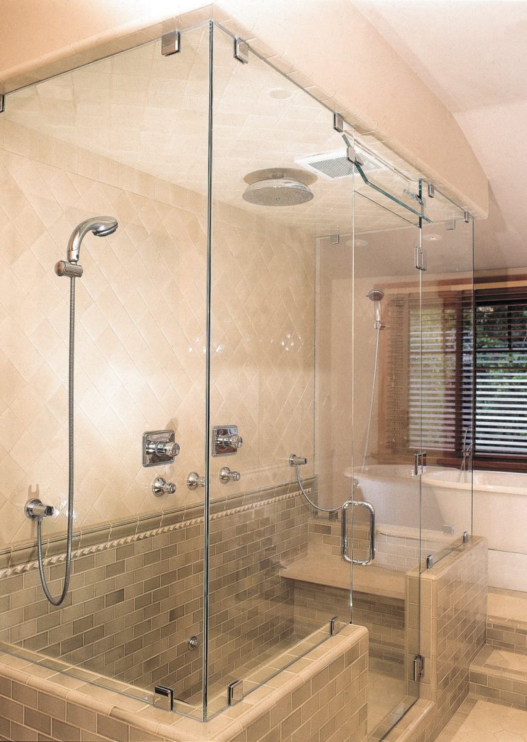Heavy Glass Shower Enclosures Transom Example