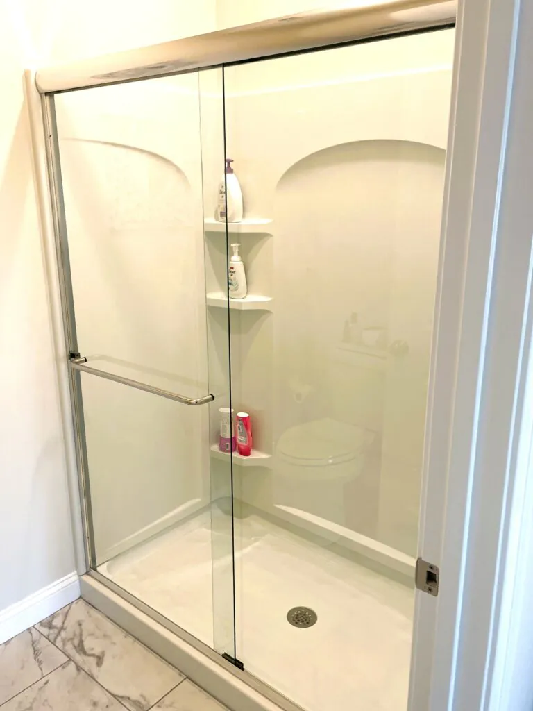 Traditional sliding shower doors